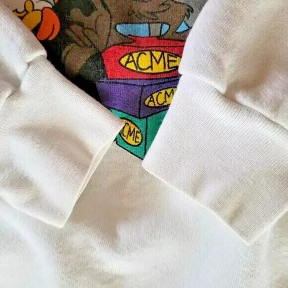 Vintage ACME Looney Tunes Sweatshirt with All The Gang!  Unisex Size Large - Picture 7 of 12